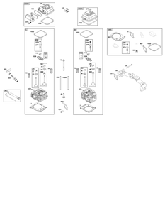 Cylinder Head Group Diagram and Parts List for 386447-0435-B5 200000 - 399999 Briggs and Stratton Engine